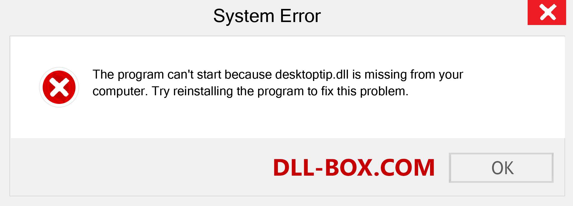 desktoptip.dll file is missing?. Download for Windows 7, 8, 10 - Fix  desktoptip dll Missing Error on Windows, photos, images